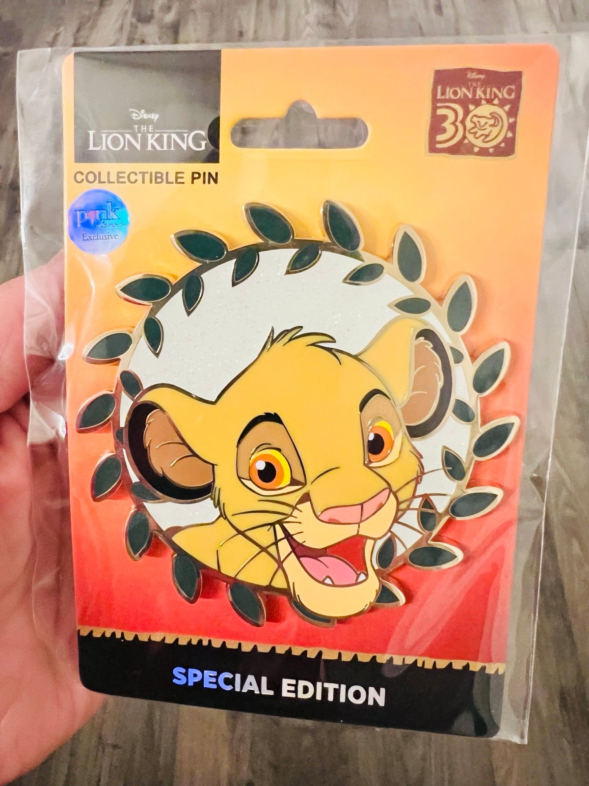 Simba Lion King Disney Pin Pink A La Mode Springtime Friends LE 300