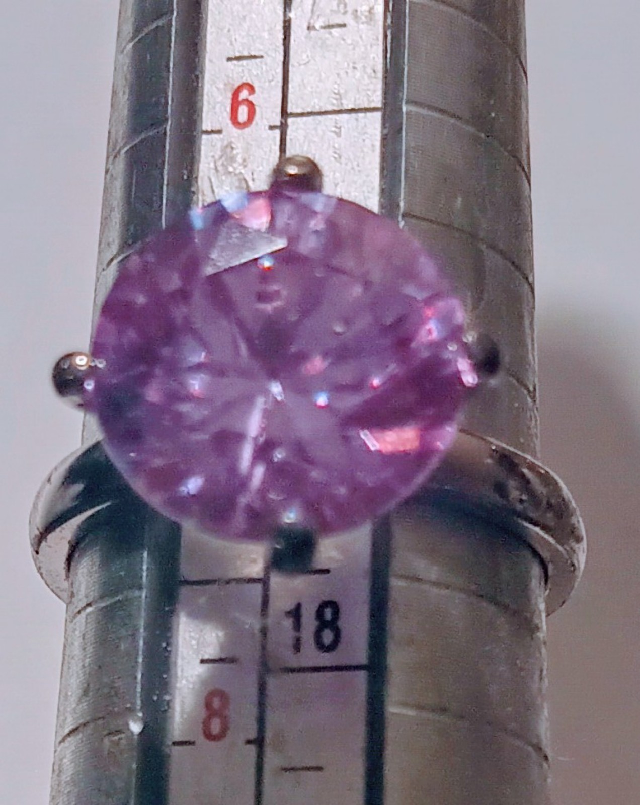Vintage Pink Tourmaline Sterling Silver Size 7 Ring
