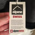 Alpine swiss black moto jacket faux leather