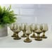 Libbey Tawny Accent Cordial Liqueur Shot Glasses Set of SEVEN Brown 1970s