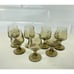 Libbey Tawny Accent Cordial Liqueur Shot Glasses Set of SEVEN Brown 1970s