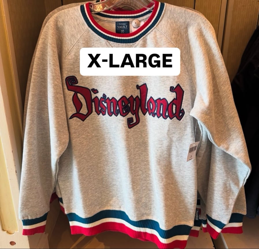 Disney Parks Disneyland 70th Anniversary Vault Collection Grey Sweatshirt
