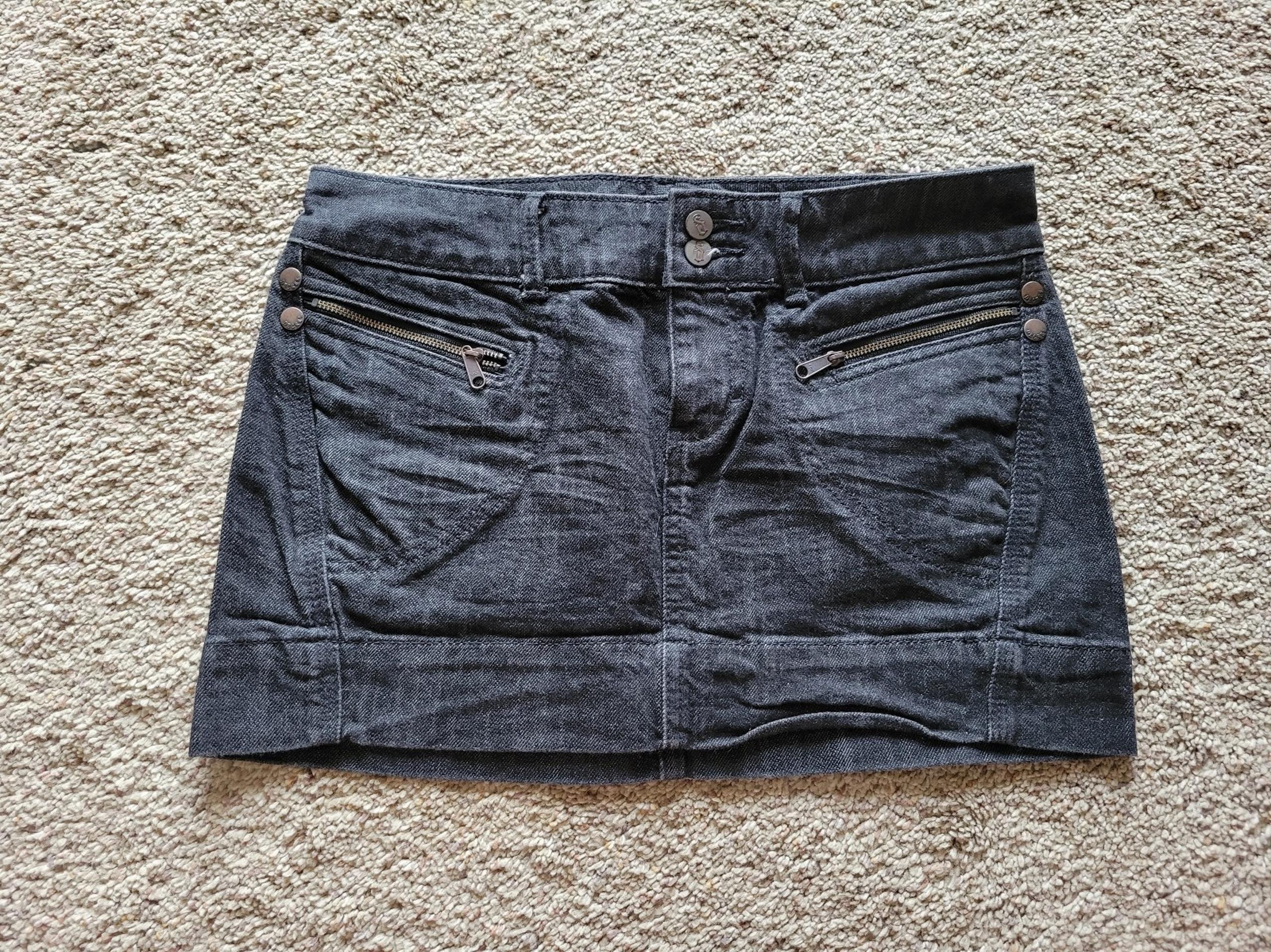 Decree Black Demin Mini Skirt - Size 3