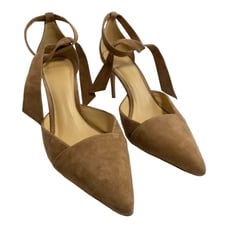 ALEXANDRE BIRMAN Tan Strappy Closed Toe 3.5” Heel Size 41 Size 11 Heels