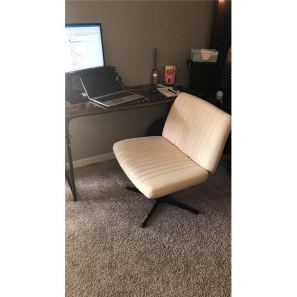 Criss Cross Chair,Armless Cross Legged Office Chair,Wide Comfty Desk Chair