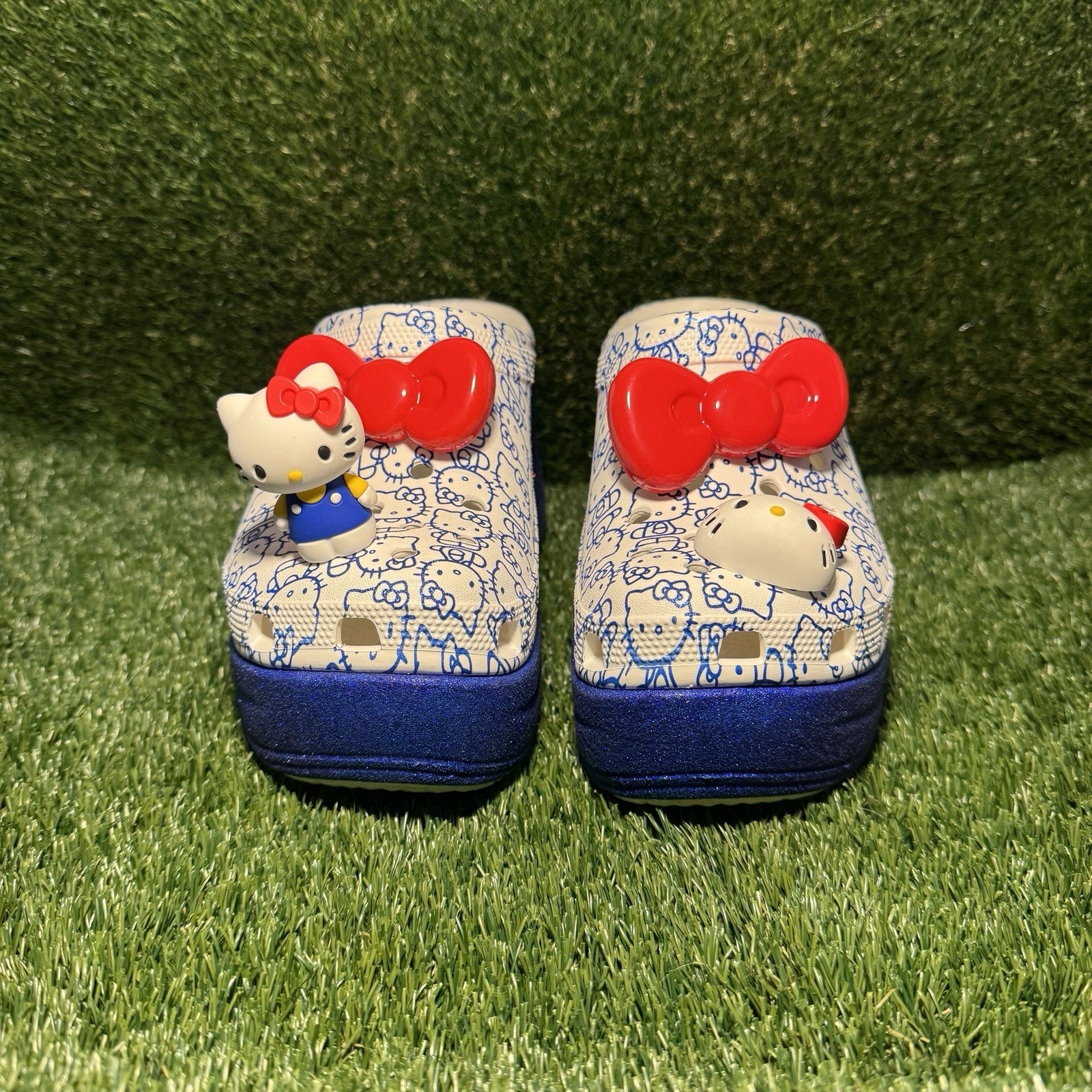 Size 6 - Crocs Siren Clog Hello Kitty 50th Anniversary Blue Glitter Women’s Shoe