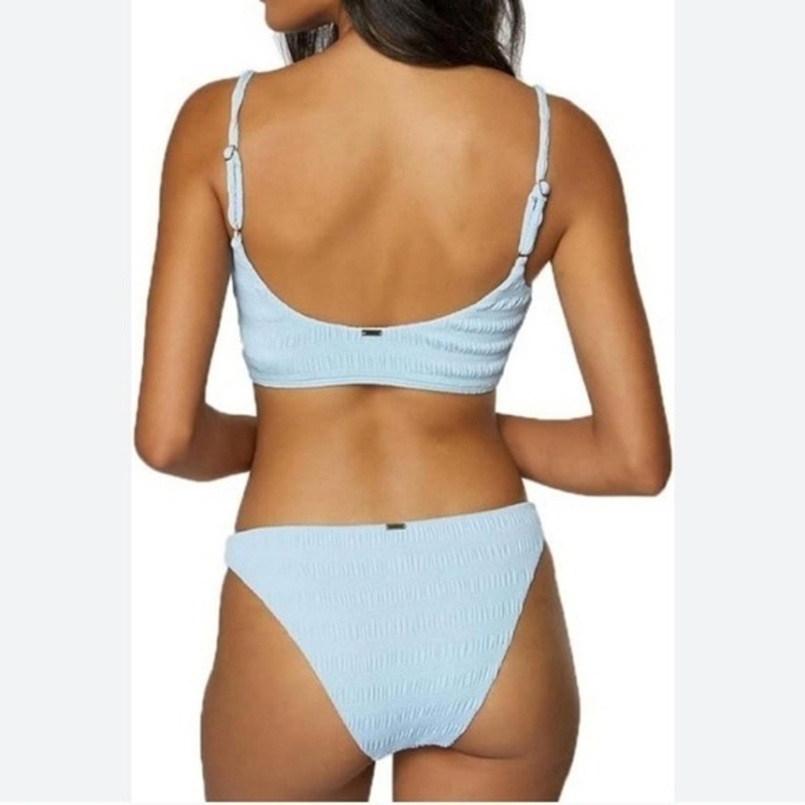 O'neill SaltWater Solid Textured Flamenco Bikini Set Top Size XS