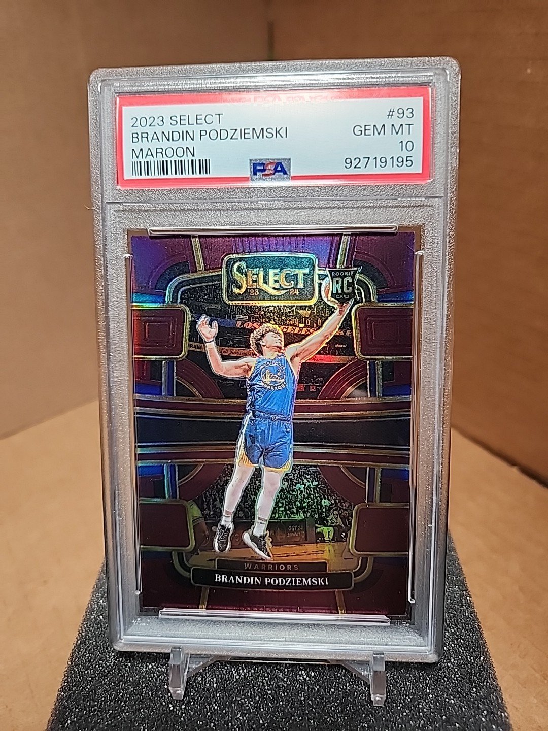 2023-24 Select Brandon Podziemski Rookie Maroon Prizm /175 PSA 10 Low Pop