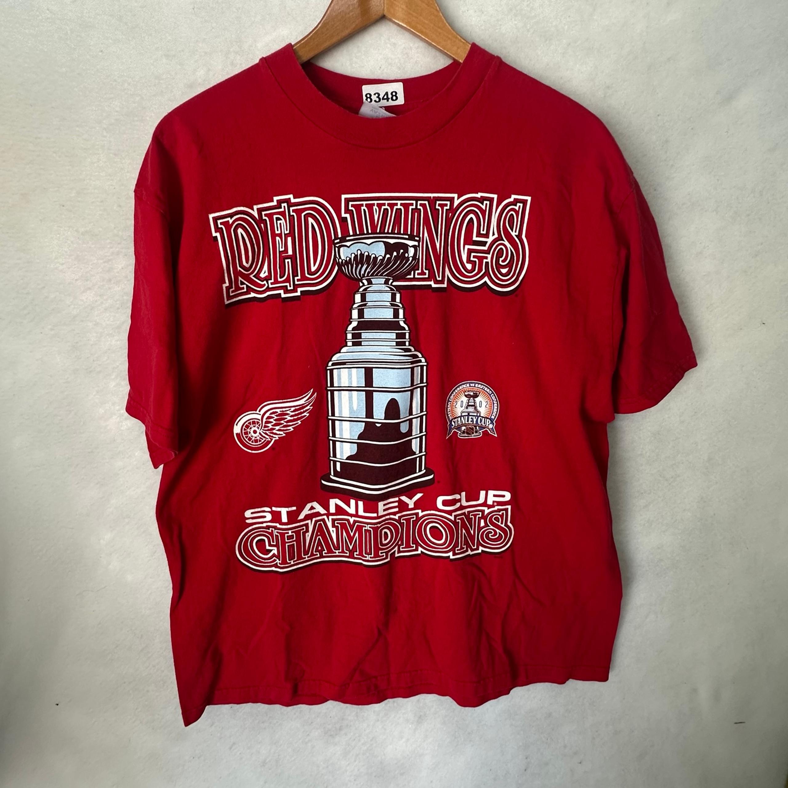 Yazbek Detroit Redwings 2002 Stanley Cup Champions Graphic Tee Tshirt XL 8348