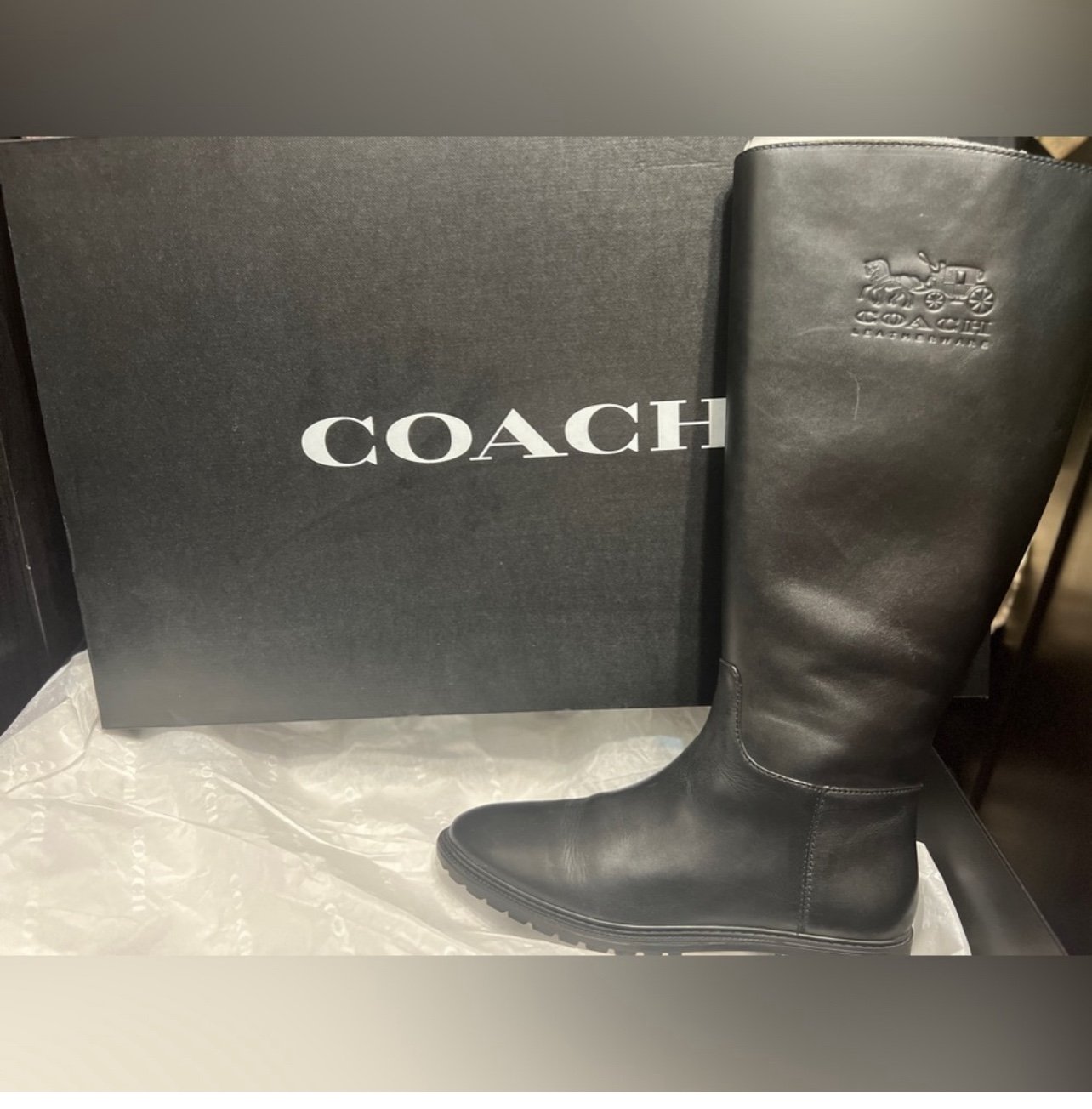Coach leather boots