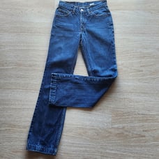 Vintage Levi's 917 Made in USA Boot Cut Slim Fit Jeans Dark Wash Blue Sz.5 JR L