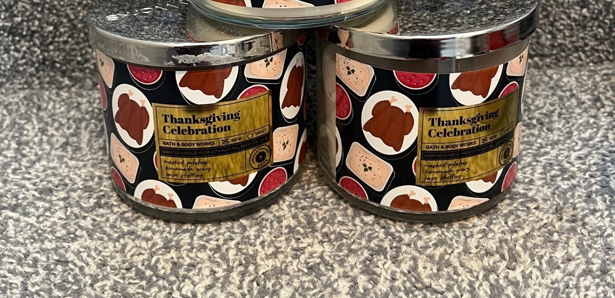 Thanksgiving celebration candles