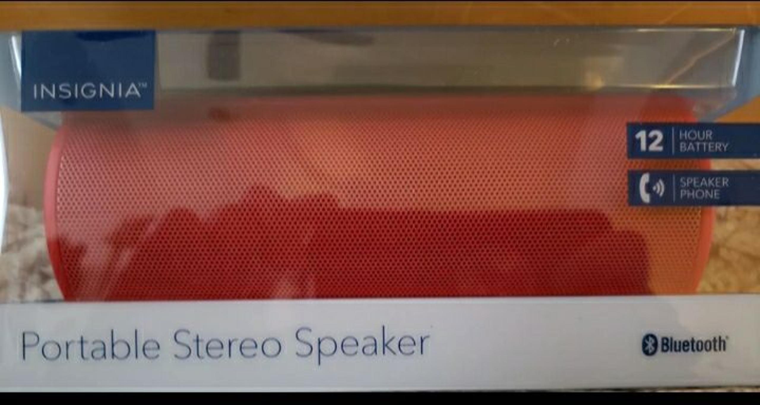 Portable Bluetooth Red Insignia Speaker