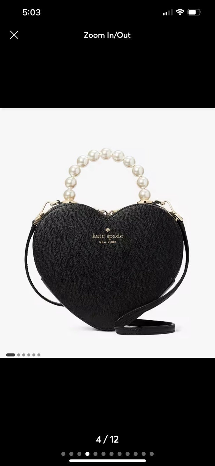 Kate Spade Love Shack Heart Crossbody Pearls