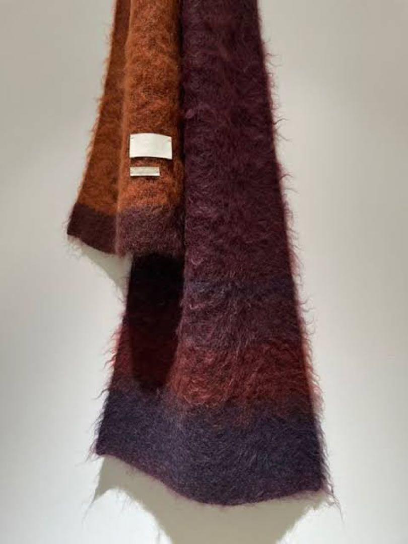 店内商品がすべてレジにて半額！！ Mohair YOKE Border Stole Long 小物