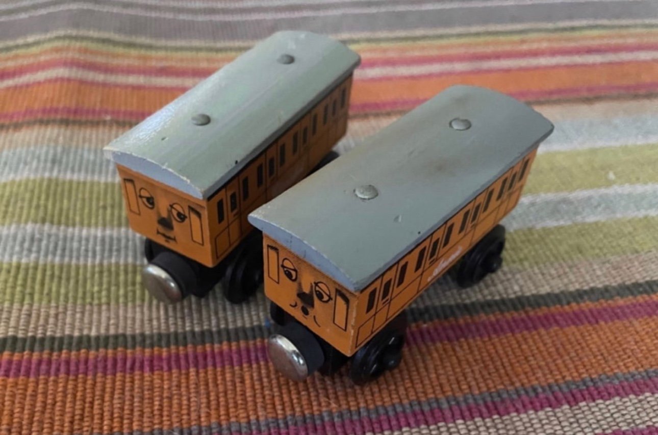 1992 Shining Time Thomas Train Wooden HTF 3rd Edition Annie and Clarabel!
