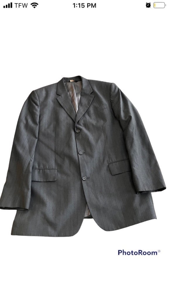 Banana Republic Men’s Gray Pinstriped Blazer 44L Made in Egypt