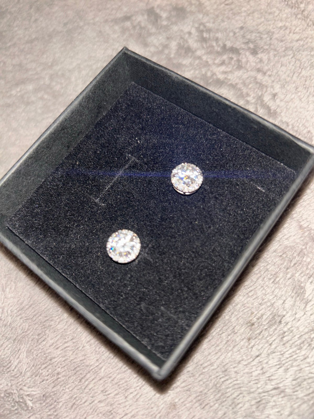 6.5mm magnetic moissanite earrings 925 sterling silver