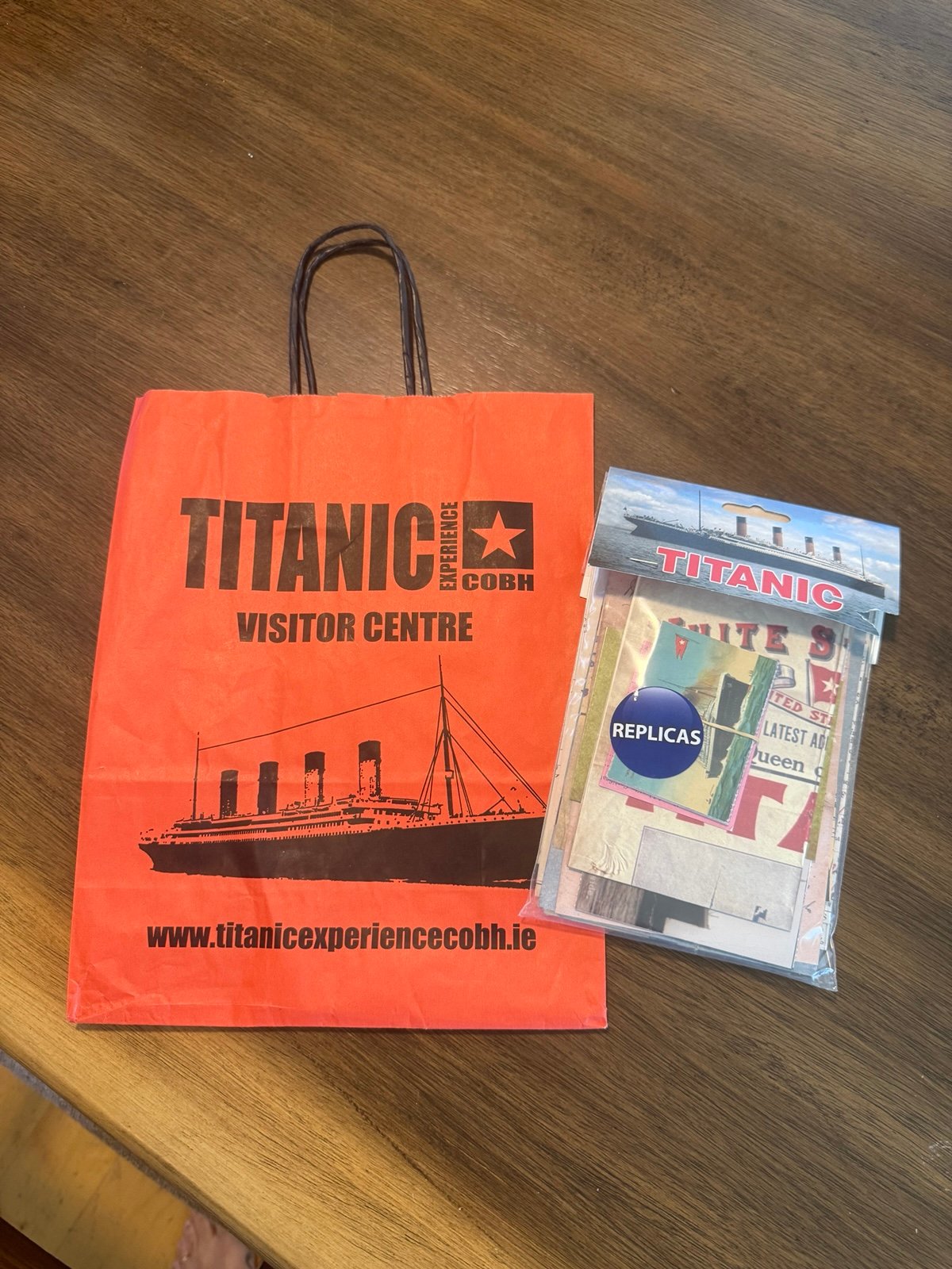 Titanic Replica Ticket Set from the Titanic Visitor Center in Ireland