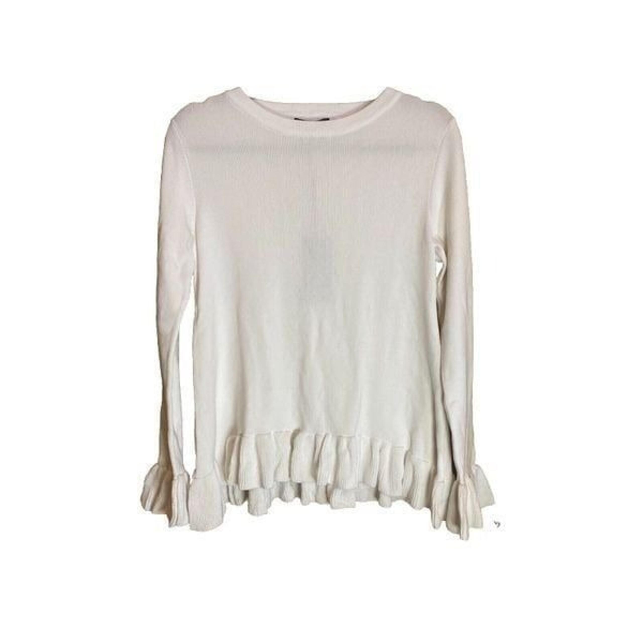 DG2 Diane Gilman Long Sleeve Sweater Tunic White NEW WIT TAGS Size M