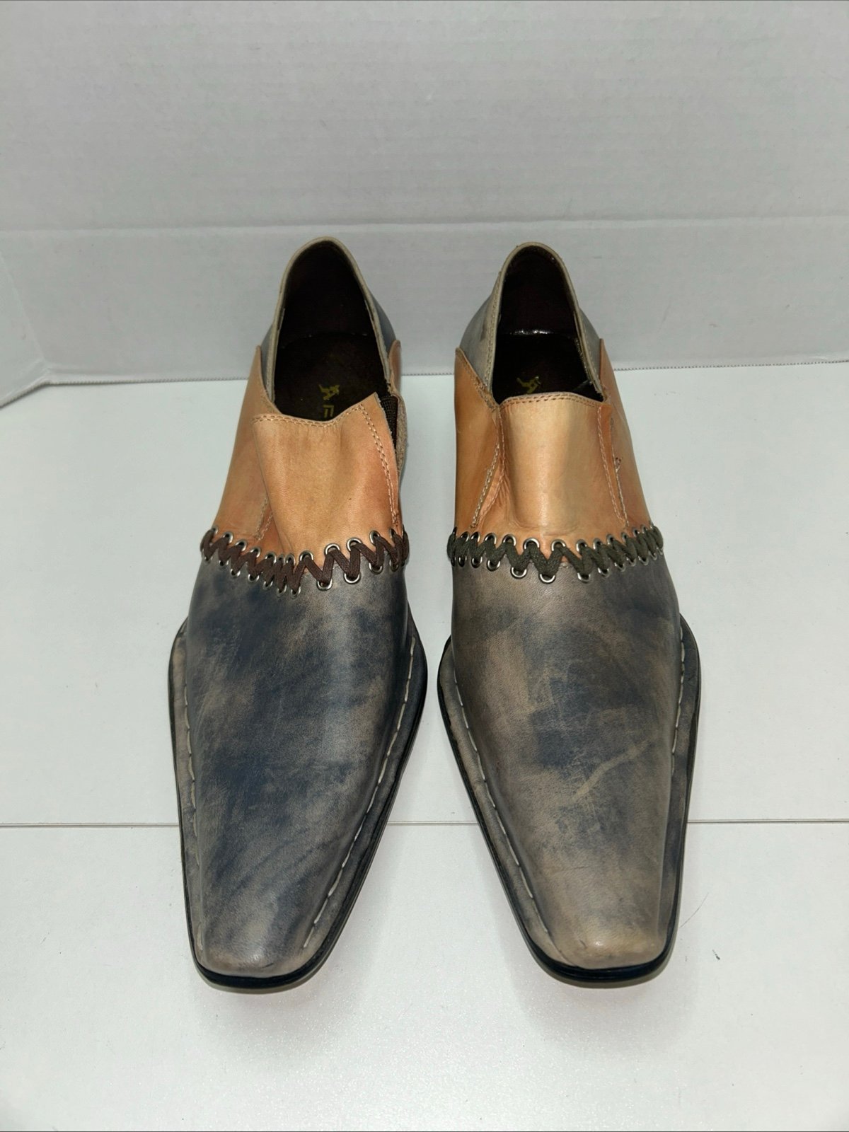 FIESSO by Aurelio Garcia Multi Color Men Loafers Shoes size 8