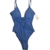 Andie Swimwear The Santorini One Piece Size Extra Small Horizon Blue