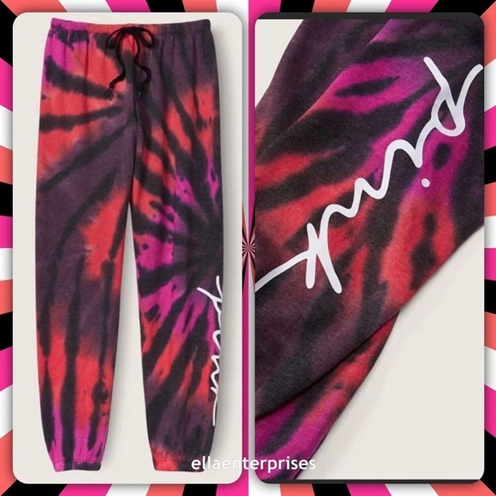 VS Pink L Tie Dye Classic Pants