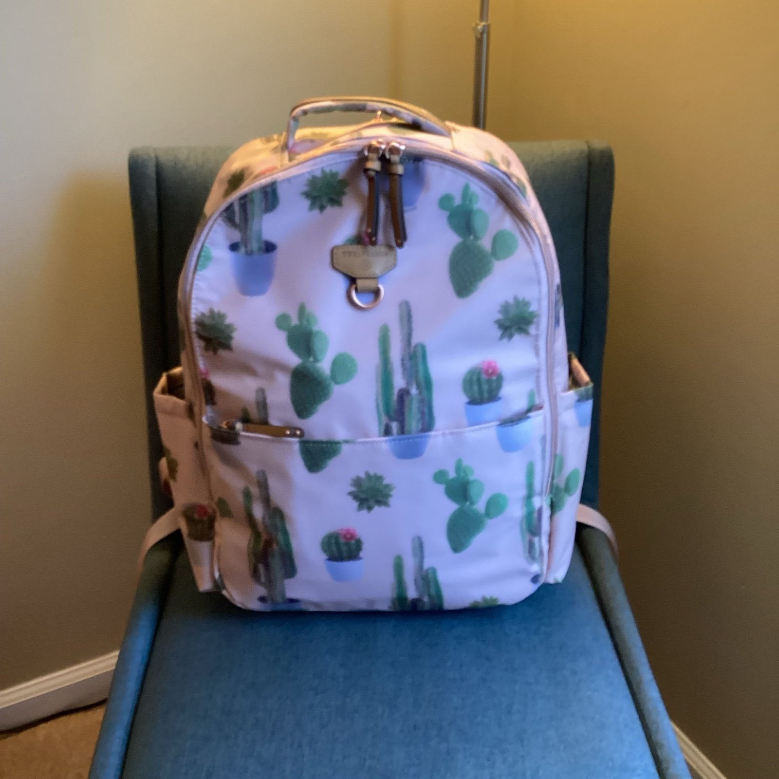 Twelvelittle Large Pink Cactus Backpack