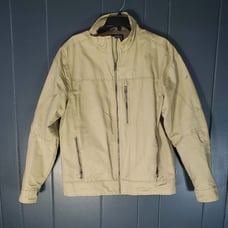 KUHL Burr Jacket Vintage Patina Dye Full Zip FLEECE Lined Coat Mens L Workwear