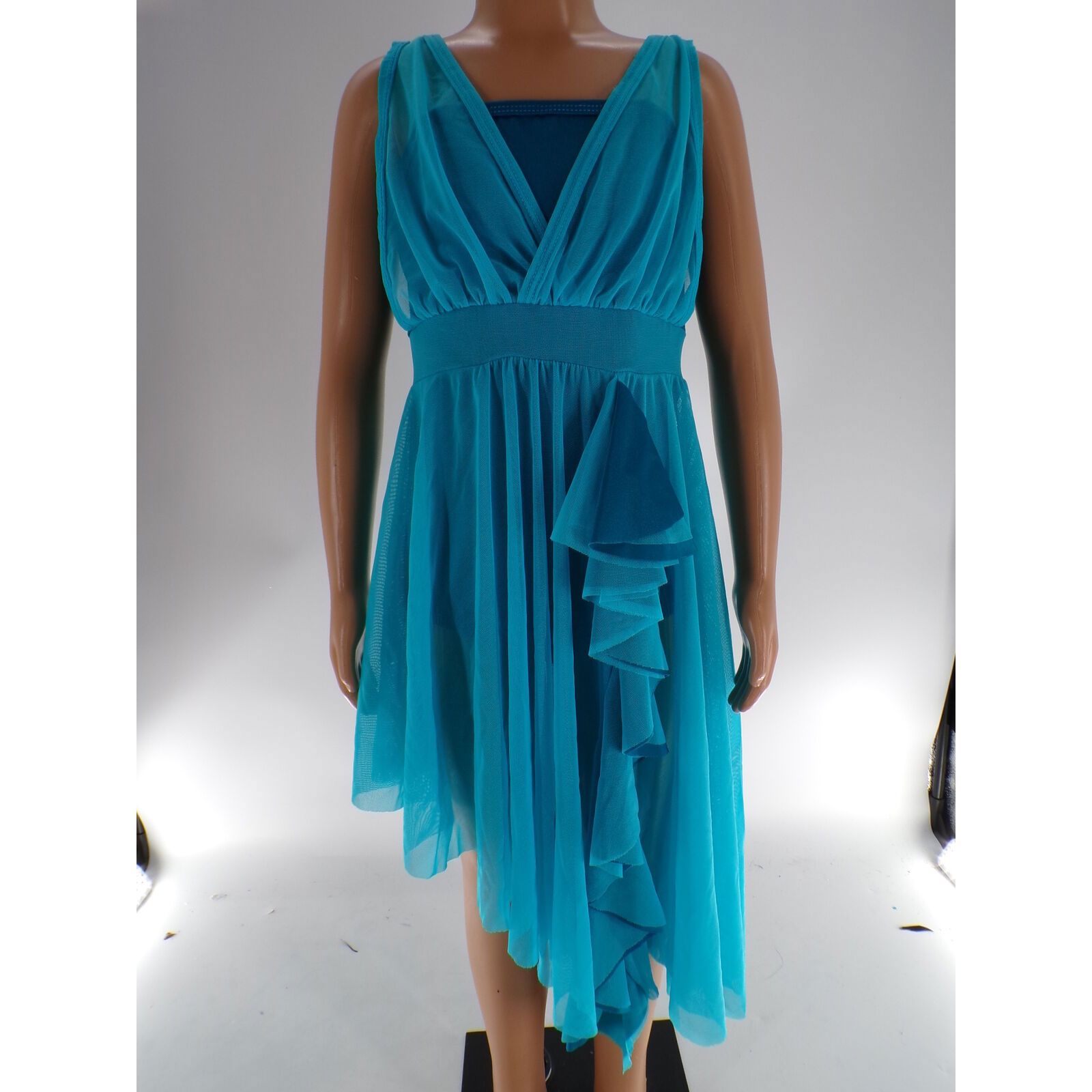 Dance Costume Curtain Call P202 Teal Medium Child Lyrical