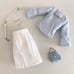 Jenny doll clothes 5-piece set handmade 27cm doll light blue striped shirt