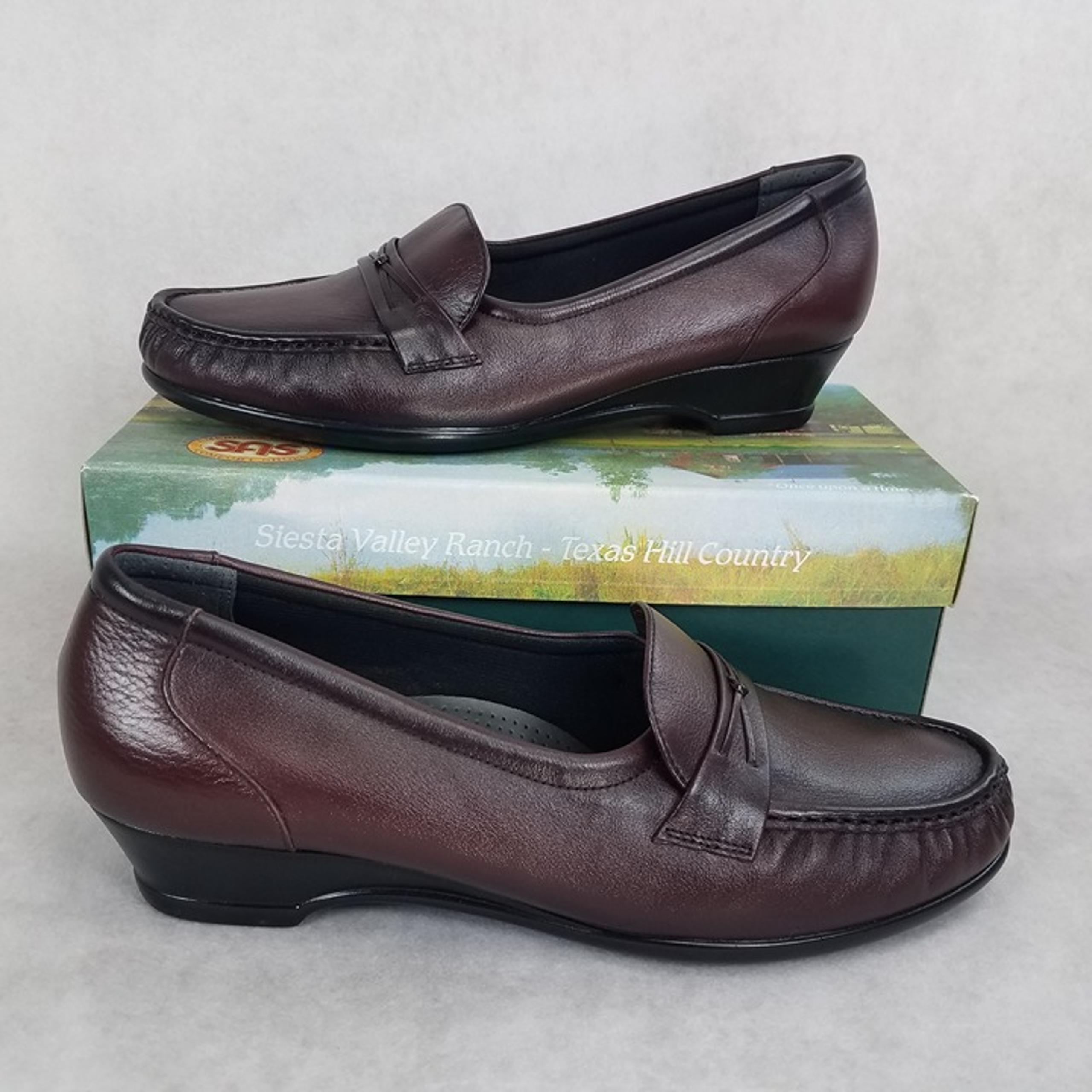 SAS Men's Size 12 M Easier Antique Wine Slip On Loafer Shoes TriPad Comfort
