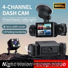 VAVUPO 4-Channel HD 1080P Dash Cam Kit - Wide-Angle, Adjustable Lens, Audio