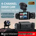 VAVUPO 4-Channel HD 1080P Dash Cam Kit - Wide-Angle, Adjustable Lens, Audio