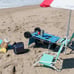 Ozark Trail Sand Island Convertible Beach Cart, Blue, Outdoor Camping Wagon, Adu