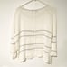 Wooden Ships Womens Size Medium/Large White Striped Boxy Sweater Coastal Grandma