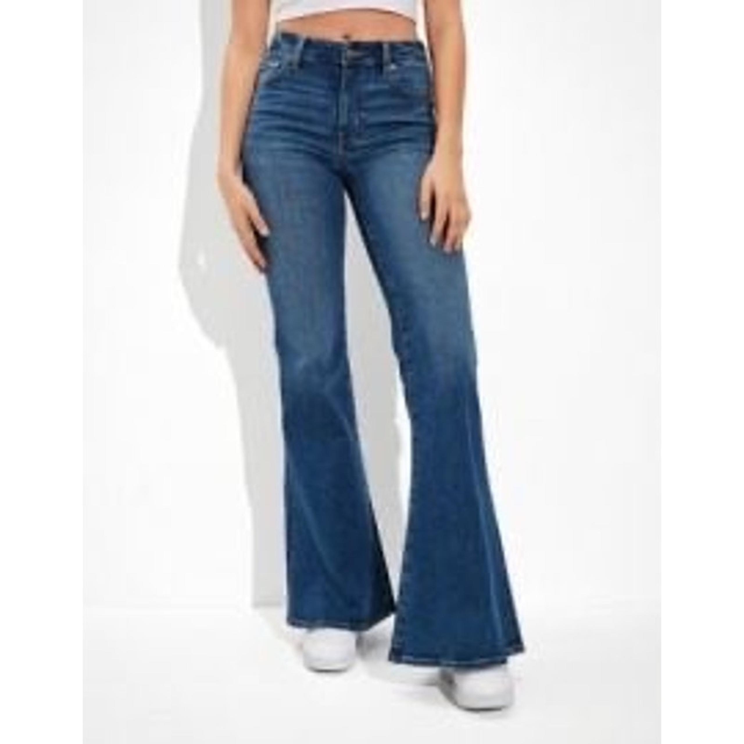 American Eagle Next Level Stretch Festival Flare Jean 12 Regular Blue 3800