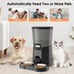 WOPET Automatic Dog Feeders, Pet Food Dispenser, Cat Feeder with Dual Stainless