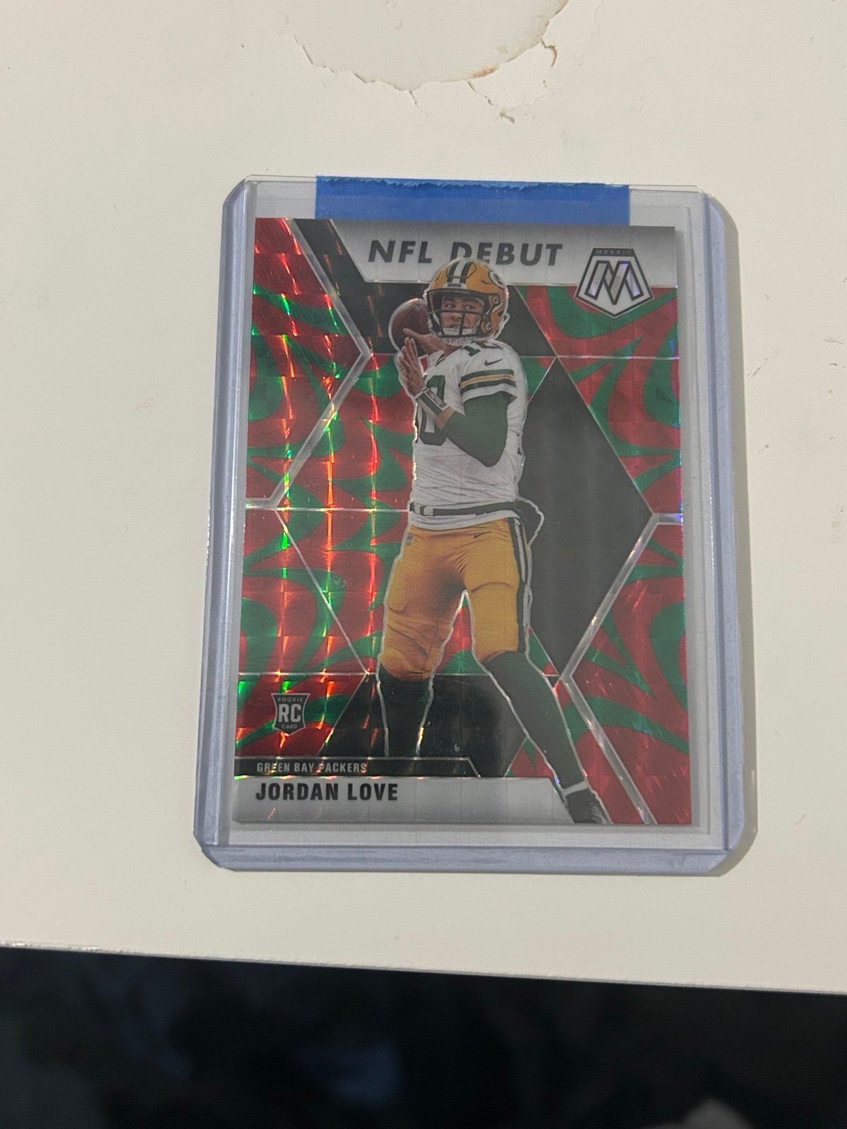 2020 Panini Mosaic red and green reactive jordan love rookie green bay packers