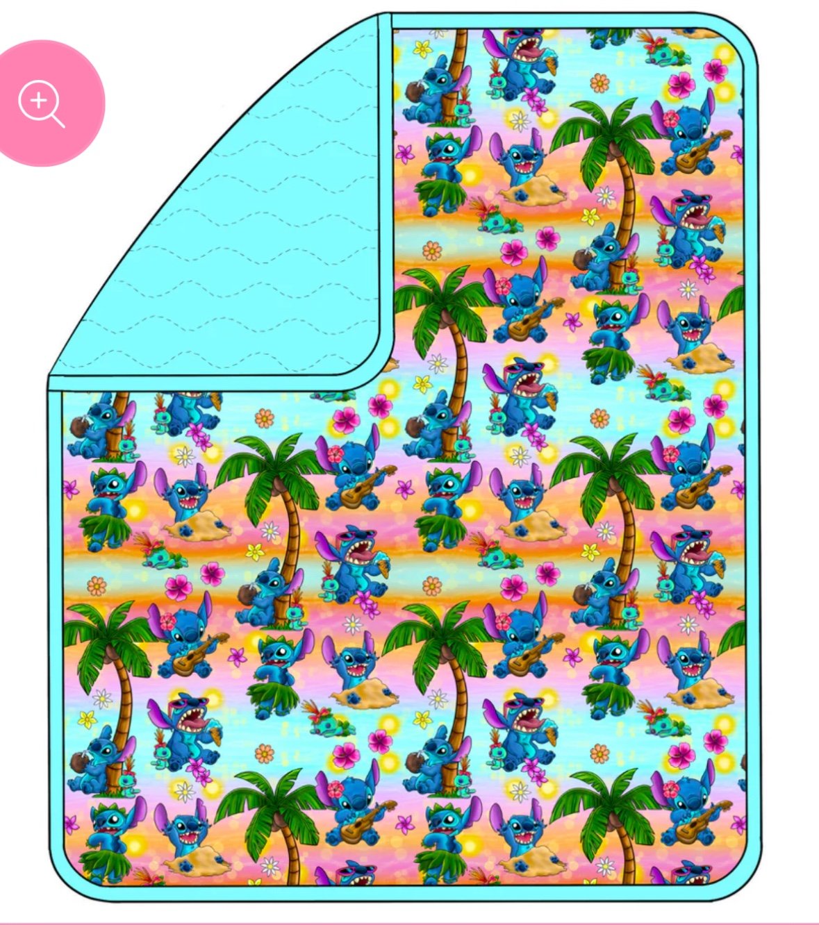 Millie Rose Tropical Stitch quilted bamboo blanket