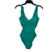 LRL Beach Club Underwire Ruffle Surplice V-Neck One Piece swimsuit green,6
