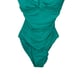 LRL Beach Club Underwire Ruffle Surplice V-Neck One Piece swimsuit green,6