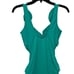 LRL Beach Club Underwire Ruffle Surplice V-Neck One Piece swimsuit green,6