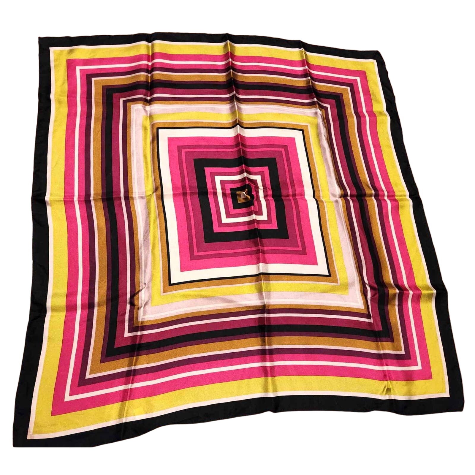 New Missoni for Target Limited Silk Square Geometric Scarf Pink Green Blk White