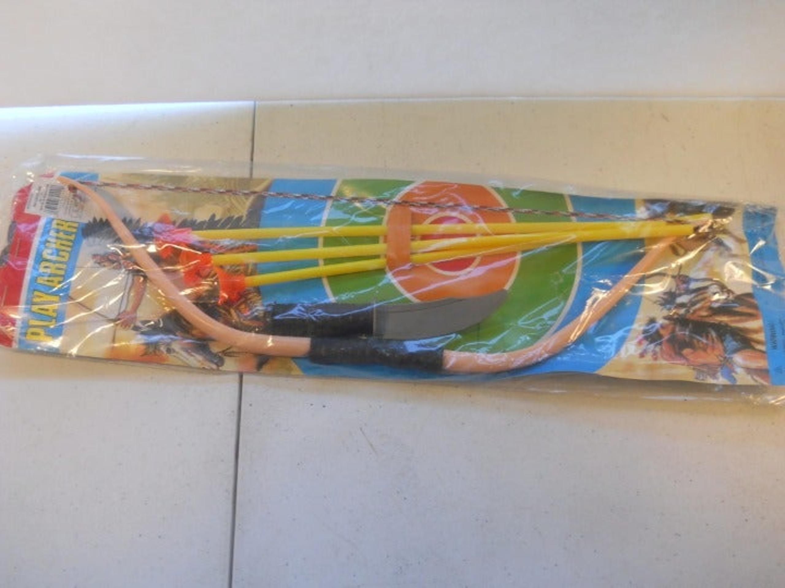 Vtg Bow & Arrow 15' Archery Set Western