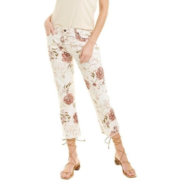 JOHNNY WAS Rose Cropped Boyfriend Jean 30 in Waist