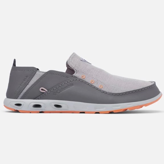 COLUMBIA men’s gray / orange Bahama Vent PFG boat shoes 13