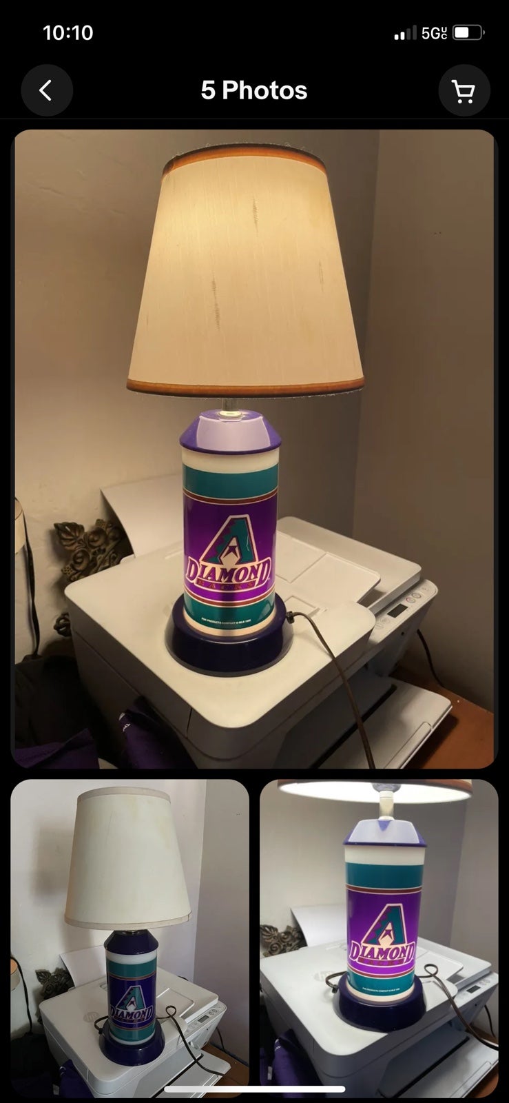 Arizona Diamondbacks vintage lamp