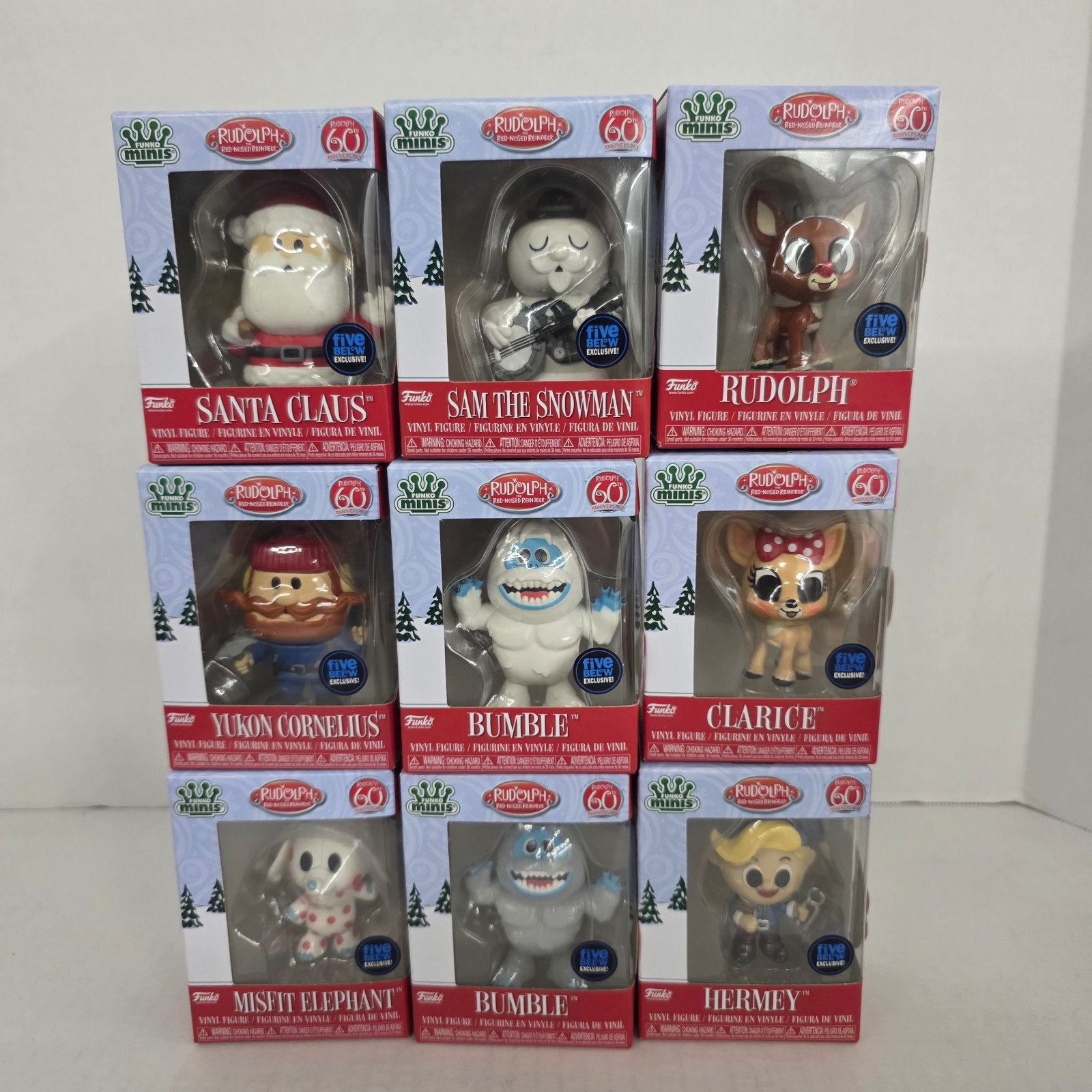 x9 Funko Minis Rudolph The Red Nose Reindeer Vinyl Figure Collectible Collection