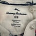 Tommy Bahama Lanai and Order 1/2 Snap Shirt Size S Island Navy Stripe Floral NEW